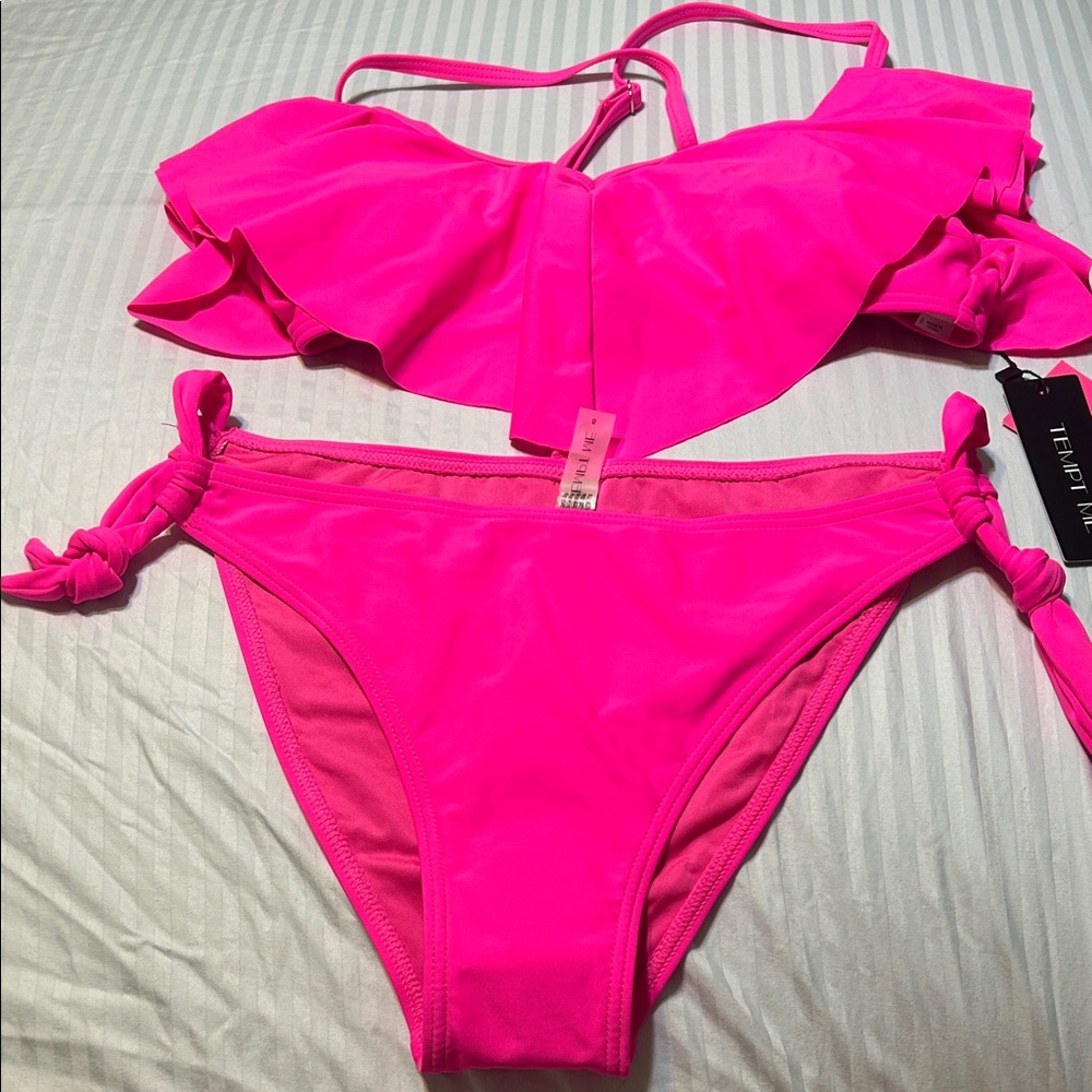 Temp Me Vibrant Pink Bikini Set